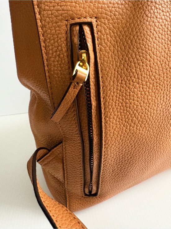 Tory Burch Bleker Cognac Pebbled Leather Backpack main image 5